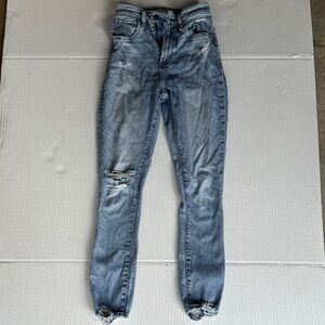Abercrombie & Fitch Light Blue Skinny Distressed Jeans